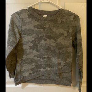 Asymmetrical Camo Sweater - size 10/12 girls